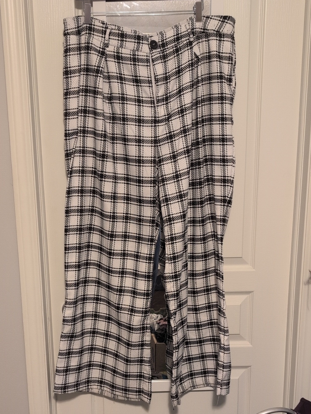 Cider Black and White Plaid Maxi Skirt